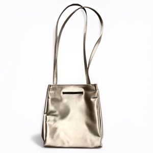 Nine West Vintage Evening Purse Metallic Gold  10.5”x 9”x 3”  with 14” drop